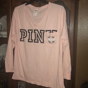Pink long sleeve tee